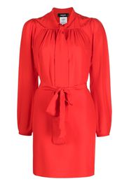 Dsquared2 pussy-bow silk mini dress - Rot