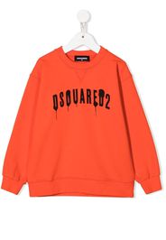 DSQUARED2 KIDS Spray logo-print sweatshirt - Orange