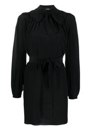 Dsquared2 pussy-bow silk mini dress - Schwarz