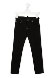 Dsquared2 Kids logo-patch slim-cut jeans - Schwarz