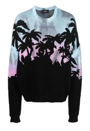 Dsquared2 Pullover mit tropischem Jacquardmuster - Schwarz