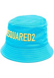 Dsquared2 embroidered-logo bucket hat - Blau