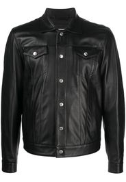Dsquared2 button-up leather shirt - Schwarz