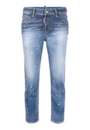 Dsquared2 Schmale Cropped-Jeans - Blau