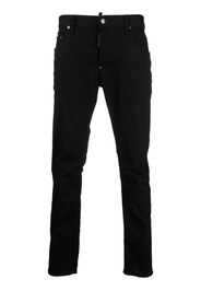 Dsquared2 logo-patch slim-cut jeans - Schwarz