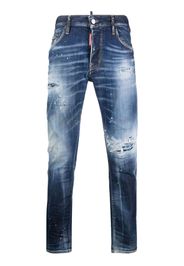 Dsquared2 distressed slim-cut jeans - Blau