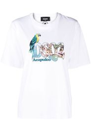 Dsquared2 T-Shirt mit grafischem Print - Weiß