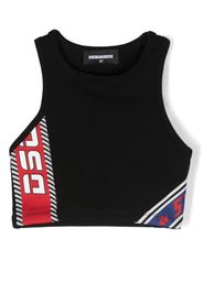 Dsquared2 Kids logo-print cropped vest - Schwarz