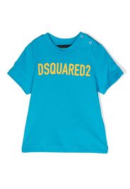 Dsquared2 Kids logo-print shortsleeved cotton T-shirt - Blau