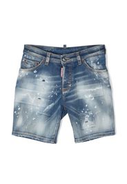Dsquared2 Kids Jeans-Shorts im Distressed-Look - Blau