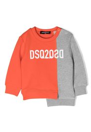 Dsquared2 Kids colour-block asymmetric sweatshirt - Orange