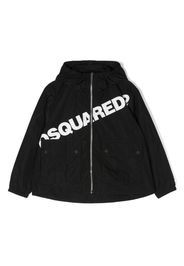 Dsquared2 Kids logo-print hooded windbreaker - Schwarz