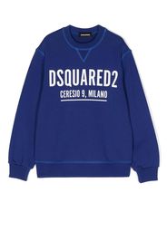 Dsquared2 Kids logo-print cotton sweatshirt - Blau