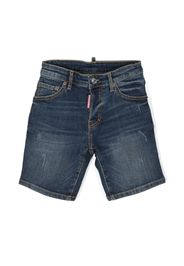 Dsquared2 Kids Halbhohe Jeans-Shorts - Blau