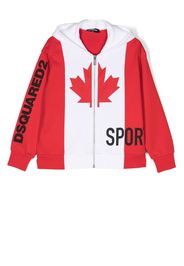 Dsquared2 Kids Kapuzenjacke mit Logo-Print - Rot