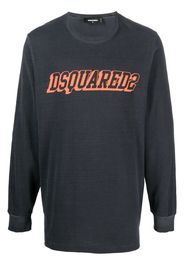 Dsquared2 logo-print long-sleeve sweatshirt - Grau