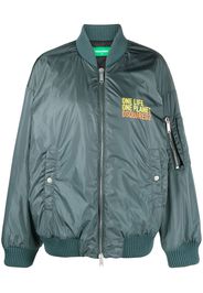 Dsquared2 slogan-print bomber jacket - Blau