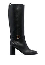 Dsquared2 logo-buckle leather boots - Schwarz