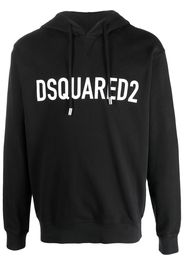 Dsquared2 logo-print cotton hoodie - Schwarz