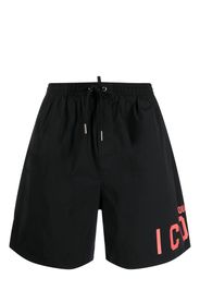 Dsquared2 logo-print swim shorts - Schwarz