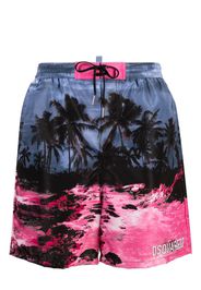 Dsquared2 tropical-print swim shorts - Blau