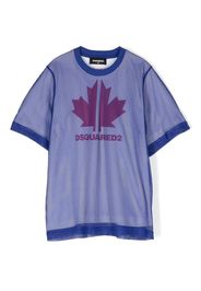 Dsquared2 Kids Sport Edtn.07 mesh-overlay T-shirt - Blau