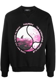 Dsquared2 Sweatshirt mit Logo-Print - Schwarz
