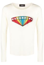 Dsquared2 graphic-print wool sweatshirt - Nude