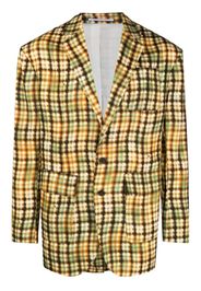 Dsquared2 plaid-print single-breasted blazer - Gelb