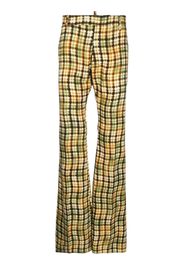 Dsquared2 check-pattern cotton trousers - Gelb