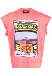 Dsquared2 logo-print sleeveless sweatshirt - Rosa