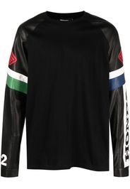 Dsquared2 contrast-sleeve cotton sweatshirt - Schwarz
