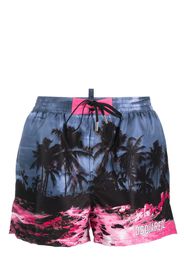 Dsquared2 graphic-print swim shorts - Blau