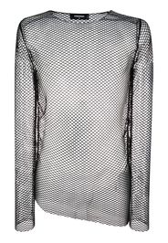 Dsquared2 long-sleeve mesh top - Schwarz