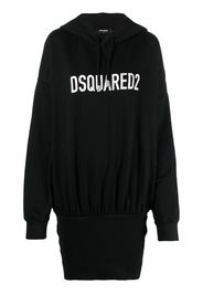 Dsquared2 logo print hooded dress - Schwarz