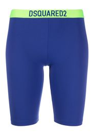 Dsquared2 logo-waistband cycling shorts - Blau