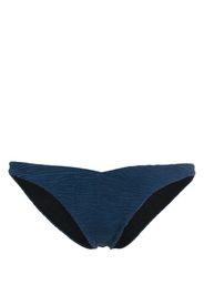 Dsquared2 textured logo-embroidered bikini bottoms - Blau