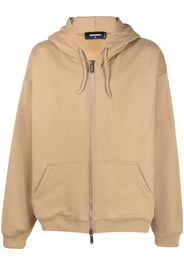 Dsquared2 drawstring-hooded zipped jacket - Nude