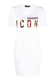 Dsquared2 Icon Sunset Palm T-shirt dress - Weiß