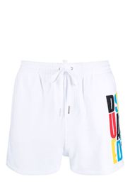 Dsquared2 logo-print swim shorts - Weiß
