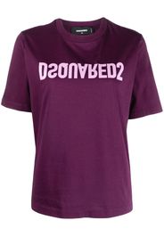 Dsquared2 D2 Reverse logo-print T-shirt - Violett