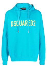 Dsquared2 logo-print cotton hoodie - Blau