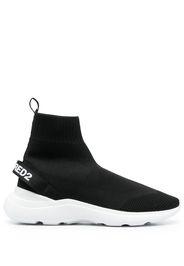 Dsquared2 sock-style logo-print sneakers - Schwarz