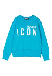Dsquared2 Kids Icon logo-print sweatshirt - Blau