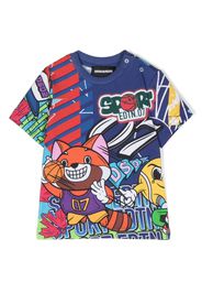 Dsquared2 Kids graphic-print cotton T-shirt - Blau