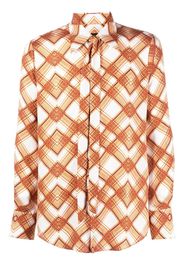 Dsquared2 check print buttoned shirt - Orange