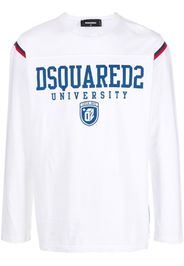 Dsquared2 University-print long-sleeve T-shirt - Weiß