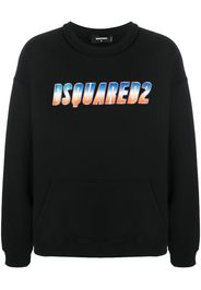 Dsquared2 glittery logo crew neck sweatshirt - Schwarz