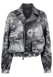 Dsquared2 camouflage denim jacket - Schwarz