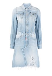 Dsquared2 distressed denim dress - Blau